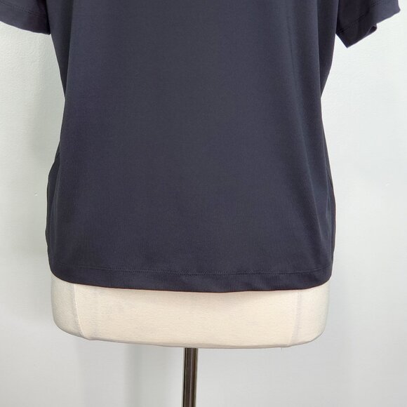 Susan Graver Essentials Black Short Sleeve Minimalist Stretchy Top Size XL - Picture 8 of 11